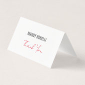 Professionell elegante moderne minimalistisch dank (Vorderseite)