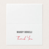 Professionell elegante moderne minimalistisch dank (Außenseite Aufgefaltet)