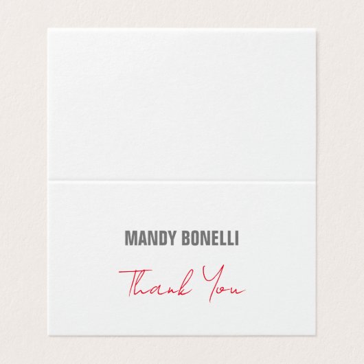 Professionell elegante moderne minimalistisch dank (Außenseite Aufgefaltet)