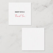 Professionell elegante moderne minimalistisch dank begleitkarte (Vorne/Hinten)