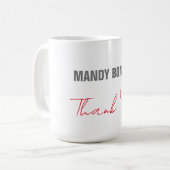 Professionell elegante moderne minimalistisch dank kaffeetasse (Vorderseite Links)