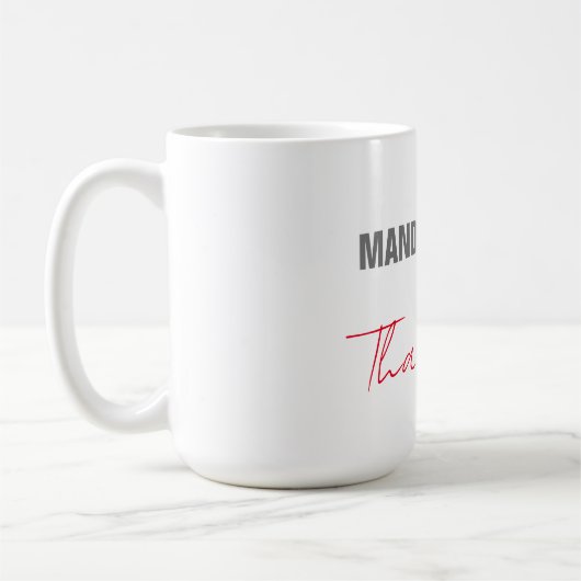 Professionell elegante moderne minimalistisch dank kaffeetasse (Links)