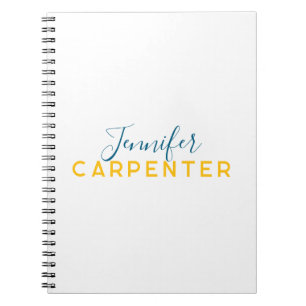 Professionell elegante moderne minimalistische Ebe Notizblock