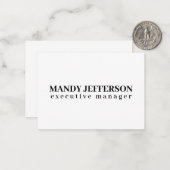 Professionell elegante moderne minimalistische Füg Mitteilungskarte (Vorderseite/Rückseite Beispiel)