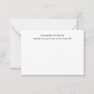 Professionell elegante moderne minimalistische Hin Mitteilungskarte