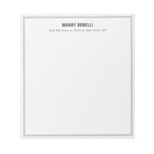 Professionell elegante moderne minimalistische Hin Notizblock
