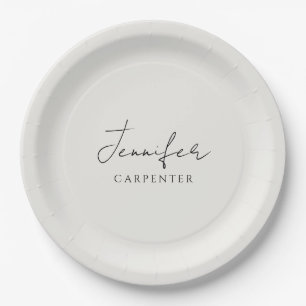 Professionell elegante moderne minimalistische Hin Pappteller