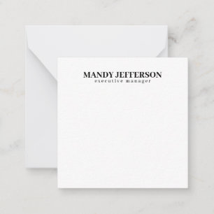 Professionell elegante moderne minimalistische Nam Mitteilungskarte