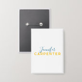 Professionell elegante moderne minimalistische Sch Button (Vorderseite/Rückseite)