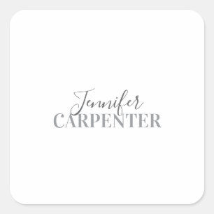 Professionell elegante moderne minimalistische Sch Quadratischer Aufkleber