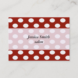 Professionell elegante moderne Polka Punkte rot Visitenkarte