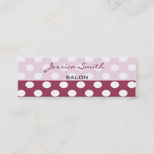 Professionell elegante Polka-Punkte Mini Visitenkarte