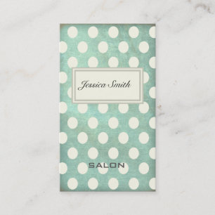 Professionell elegante Vintage-Polka-Dots Visitenkarte