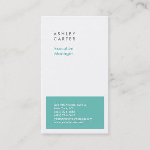 Professionell elegante weiße blaue minimalistische visitenkarte
