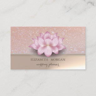 Professionell Eleganter Chic Glitzernder Lotusblum Visitenkarte