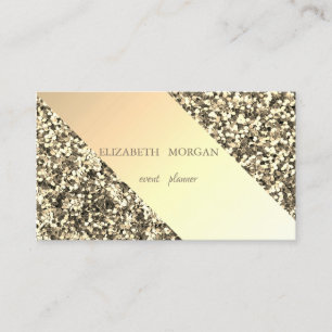 Professionell Eleganter Chic Gold Glitter Streifen Visitenkarte