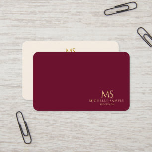 Professionell Eleganter Goldtext Monogram Luxus Se Visitenkarte