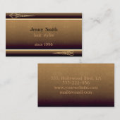 Professionell eleganter, moderner Haarstylist Visitenkarte (Vorne/Hinten)