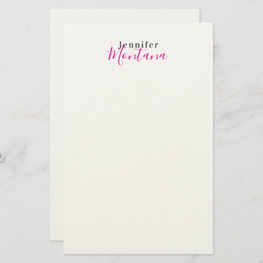 Professionell eleganter moderner minimalistischer briefpapier (Vorne/Hinten)