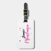 Professionell eleganter moderner minimalistischer gepäckanhänger (Vorderseite vertikal)