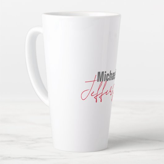 Professionell eleganter moderner minimalistischer  milchtasse (Linke Ecke)