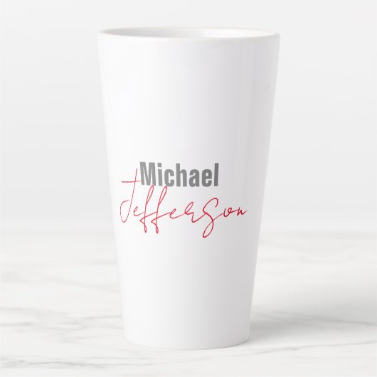 Professionell eleganter moderner minimalistischer  milchtasse (Vorderseite)