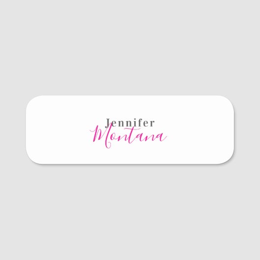 Professionell eleganter moderner minimalistischer namensschild (Vorderseite)