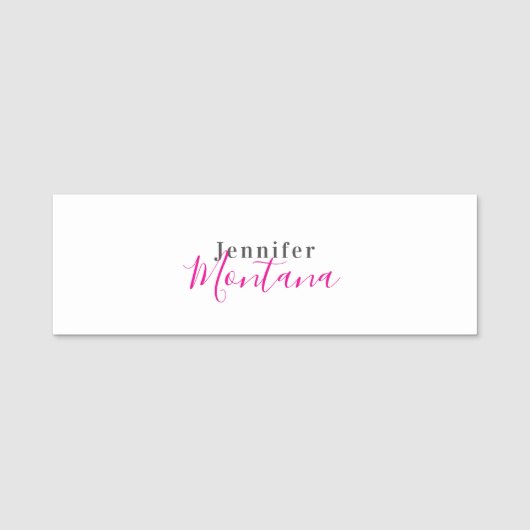 Professionell eleganter moderner minimalistischer  namensschild (Vorderseite)
