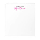 Professionell eleganter moderner minimalistischer  notizblock (Vorderseite)