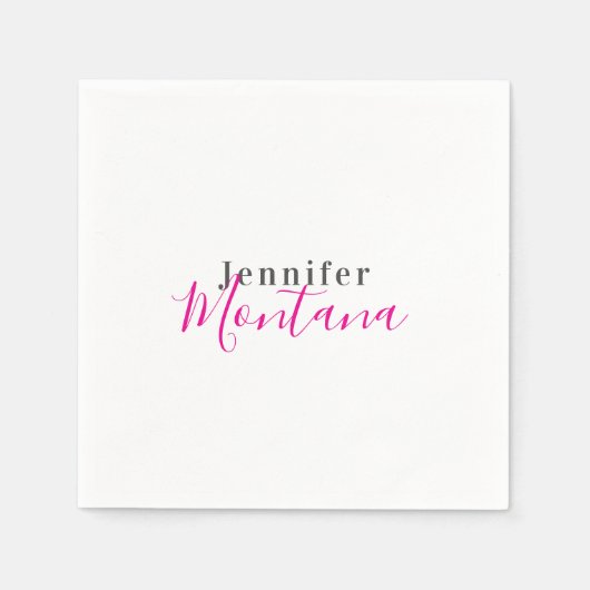 Professionell eleganter moderner minimalistischer serviette (Vorderseite)