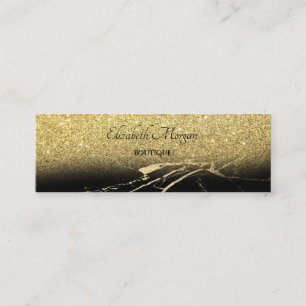Professionell Elegantes Gold Glitter Ombre, Marmor Mini Visitenkarte