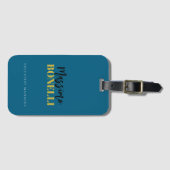 Professionell elegantes modernes minimalistisches  gepäckanhänger (Vorderseite (Horizontal))