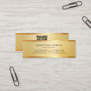 Professionell Elegantes Modernes QR-Code Glamour G Mini Visitenkarte