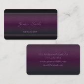 Professionell elegantes modernes Samt Visitenkarte (Vorne/Hinten)