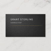 Professionell Elegantes Modernes Schwarz Visitenkarte (Vorderseite)