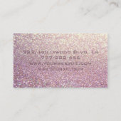 Professionell glamourös elegante Glitterie Visitenkarte (Rückseite)