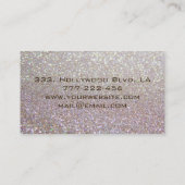 Professionell glamourös elegante Glitterie Visitenkarte (Rückseite)