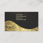 Professionell Gold Schwarz Elegant Visitenkarte (Rückseite)
