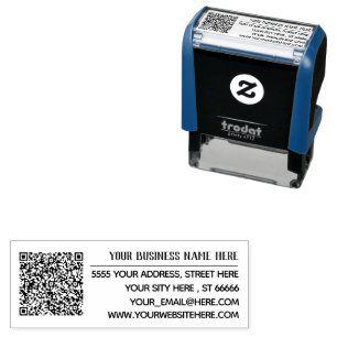 Professionell Ihr QR-Code-Adresse-Stempel Beispiel Permastempel