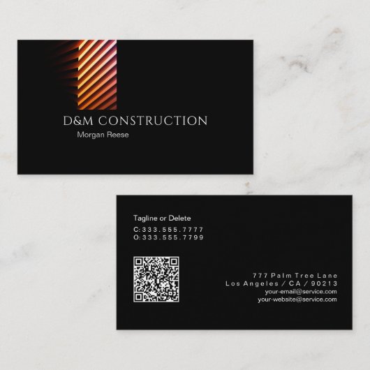 Professionell, Intelligentes Design, QR-Code Vs 3 Visitenkarte (Vorne/Hinten)