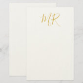Professionell Klassisch Monogramm Minimalistisch S Briefpapier (Vorne/Hinten)