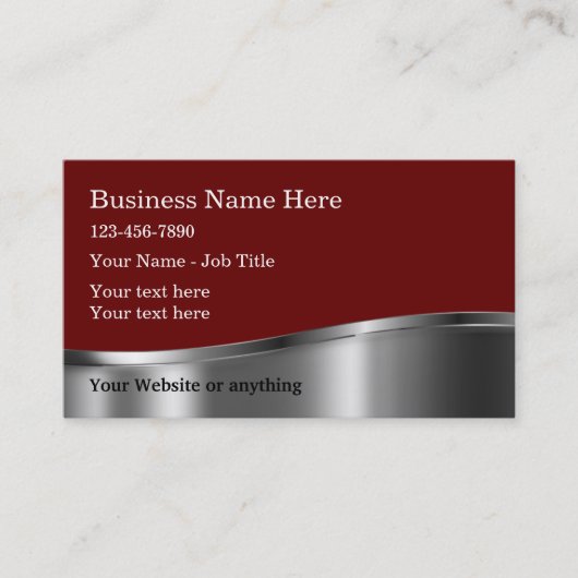  Professionell konstruierte Silbertonschnur Visitenkarte (Vorderseite)