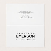 Professionell minimalistisches modernes Design Visitenkarten (Außenseite Aufgefaltet)