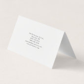 Professionell minimalistisches modernes Design Visitenkarten (Rückseite)