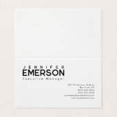 Professionell minimalistisches modernes Design Visitenkarten (Außenseite Aufgefaltet)