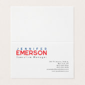 Professionell minimalistisches modernes Design Visitenkarten (Außenseite Aufgefaltet)