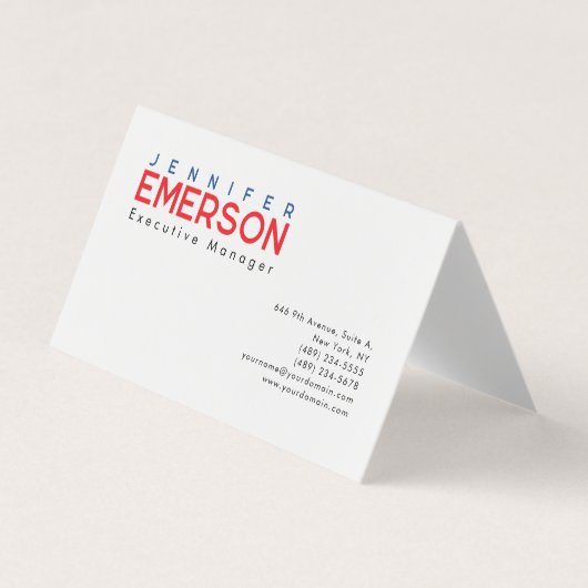 Professionell minimalistisches modernes Design Visitenkarten (Vorderseite)
