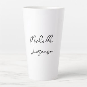Professionell Modern Einfach Schlicht Ihr Name Milchtasse