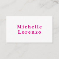 Professionell Modern Einfach Schlicht Name Pink &