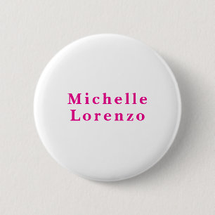 Professionell Modern Einfach Schlicht Name Pink & Button